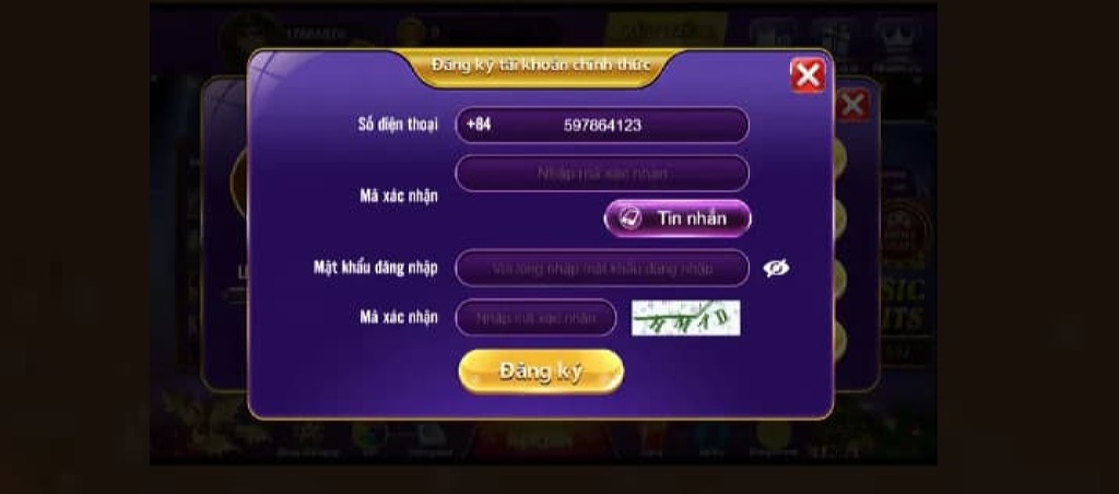 Thủ tục đăng ký tài khoản game ứng dụng đơn giản