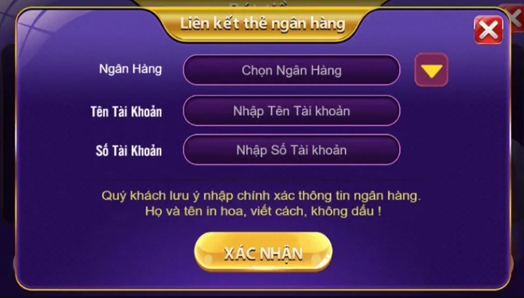 Liên kết tài khoản ngân hàng